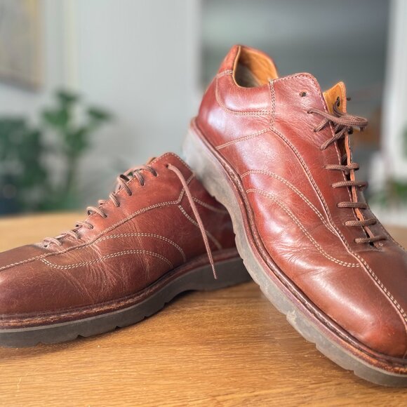 Mephisto Goodyear Welt Brown Leather Oxfords - Men's US 9.5 (EU 9) - Picture 8 of 10